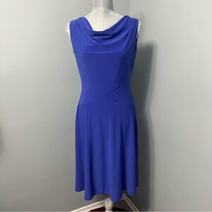 EVAN PICONE cocktail dress women’s size 6 blue sleeveless drape neck